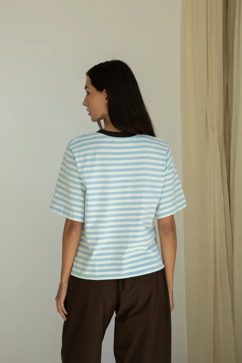 Bay Sue Boxy T-Shirt Pale Blue | Beaumont Organic - Image 5