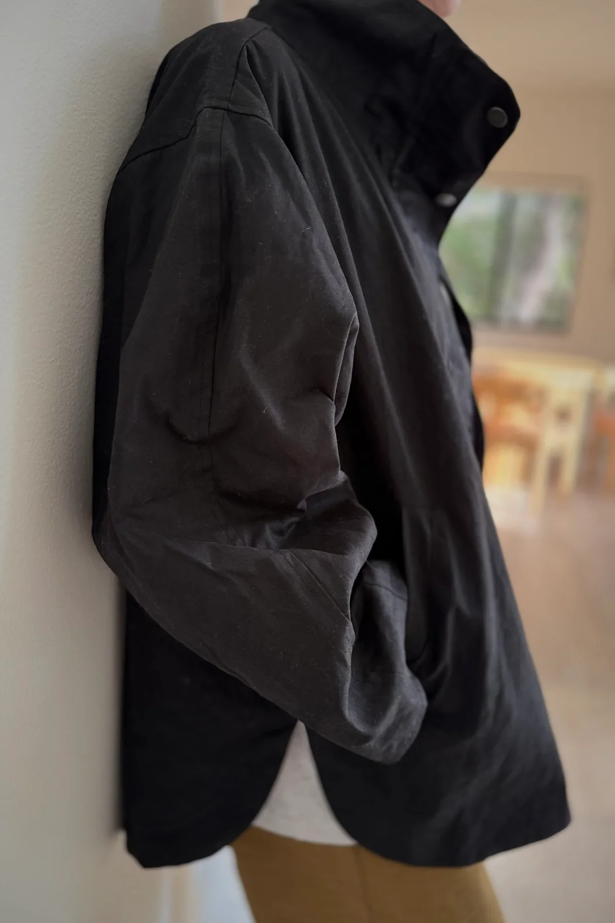 Blair Waxed Canvas Jacket in Black | Le Bon Shoppe - Image 4