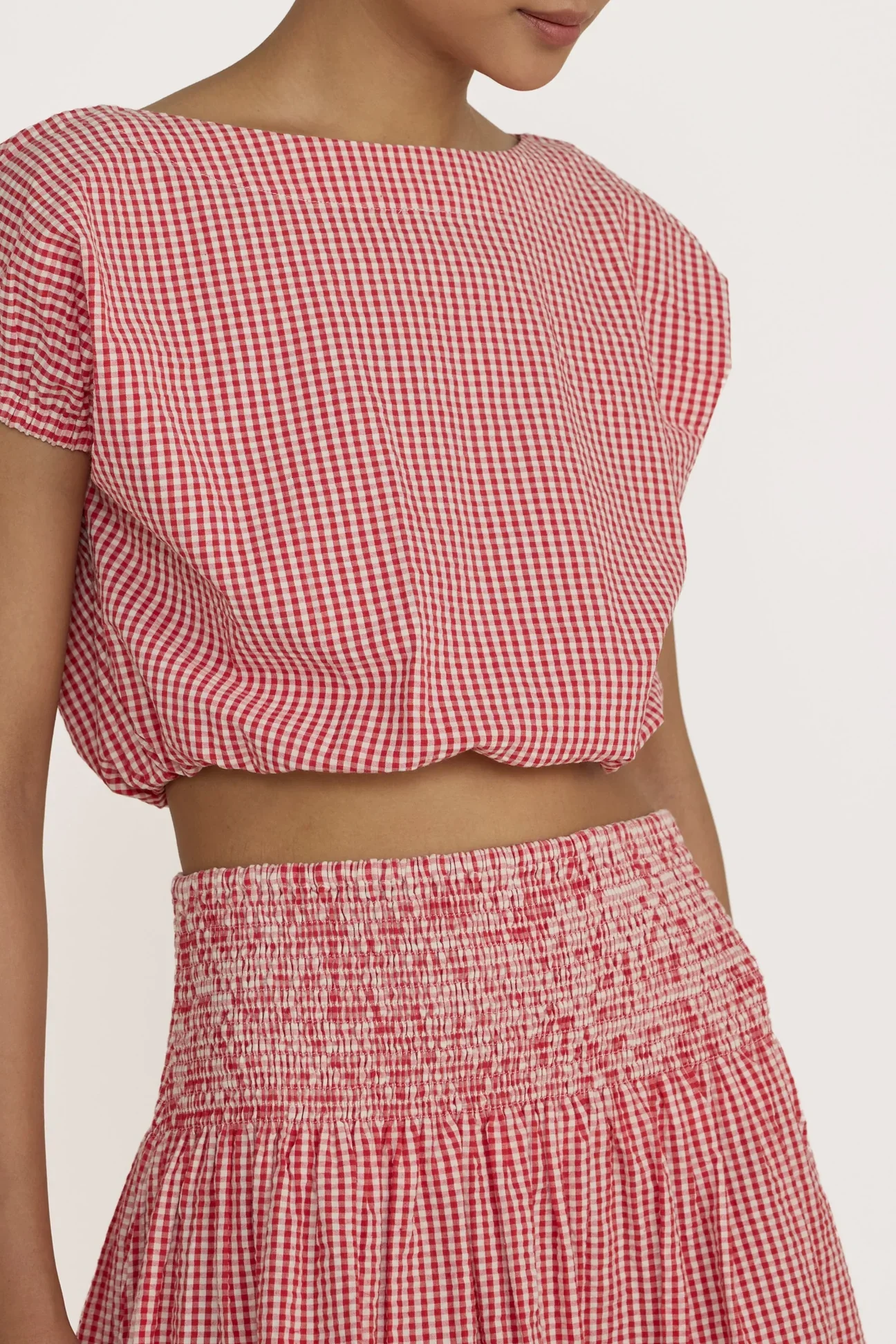 Bubble Top in Poppy Gingham | Laude the Label - Image 2