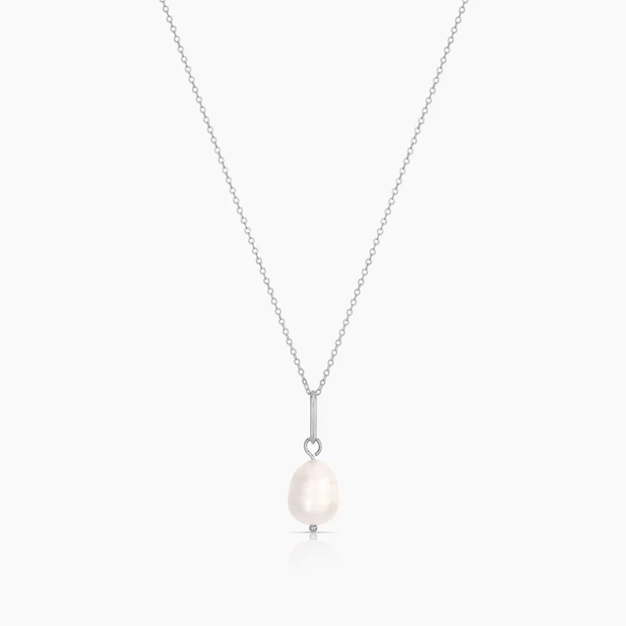 Colette Pearl Charm | Rhodium plated - Image 2