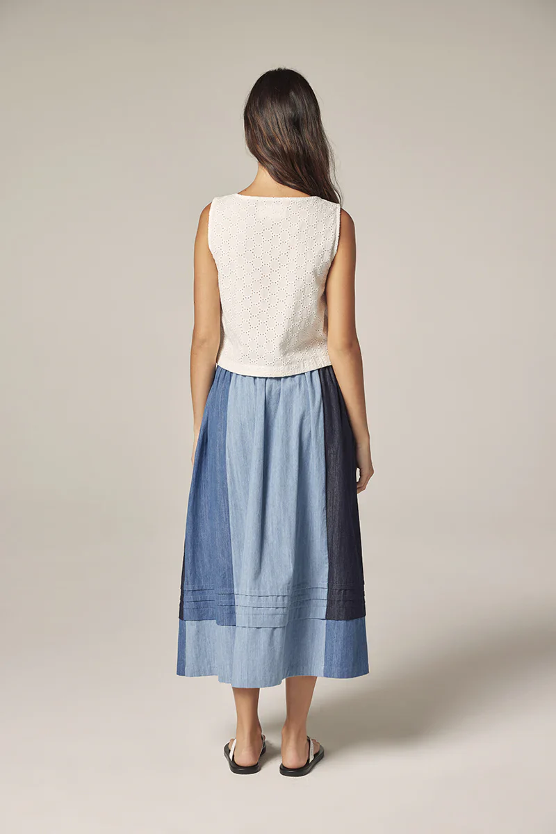 Contrast Midi Skirt | Amente - Image 5