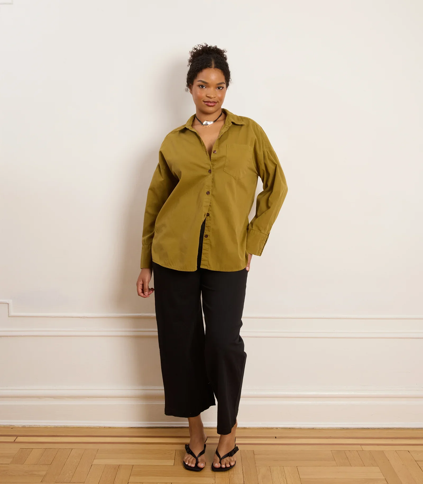 Daisy Oversized Button Up Chartreuse | Loup - Image 3