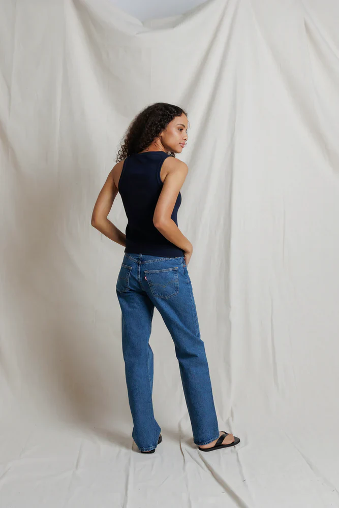 Daphne High Neck Tank Navy | PWT - Image 3