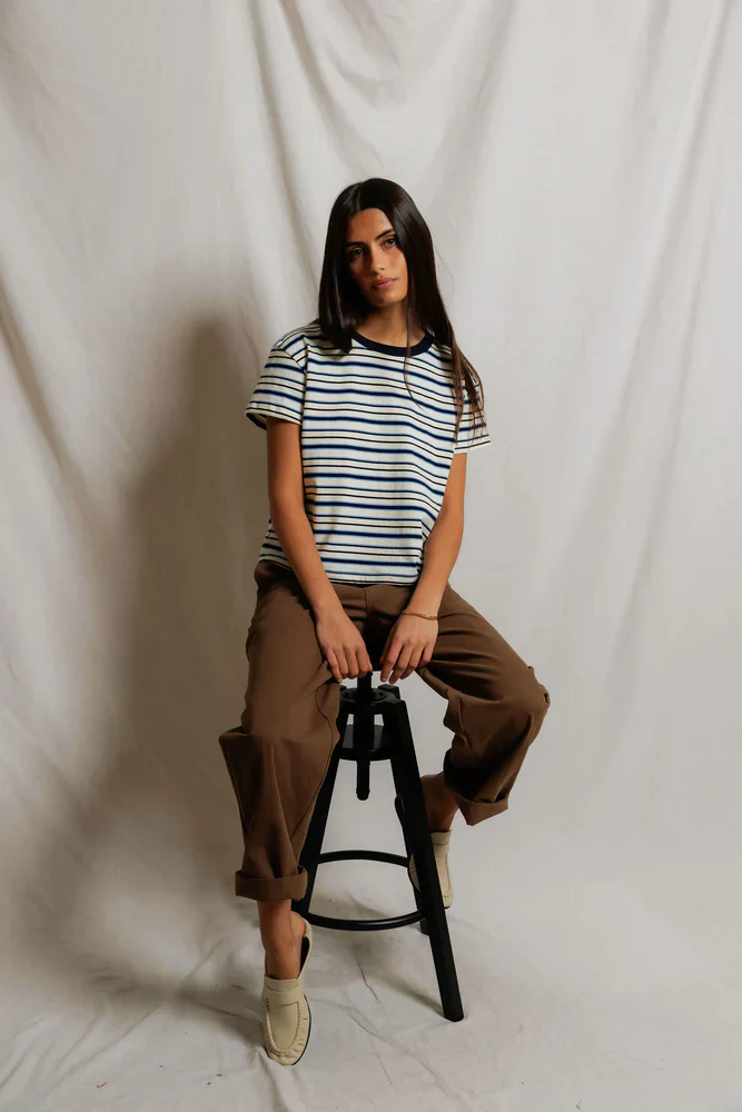 Dawn TShirt in Navy Pacific Stripe | PWT - Image 3