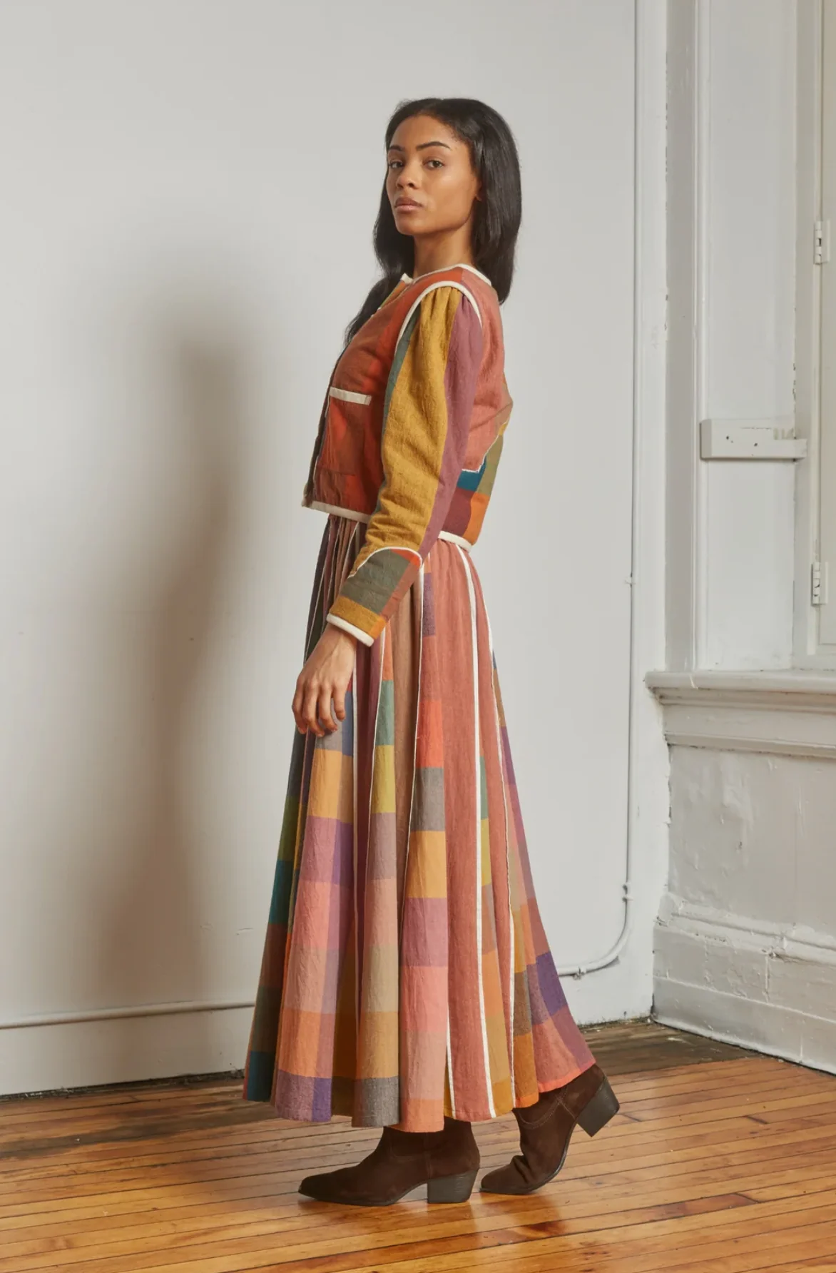 Fleur Quilted Crop Jacket | Rujuta Sheth - Image 5