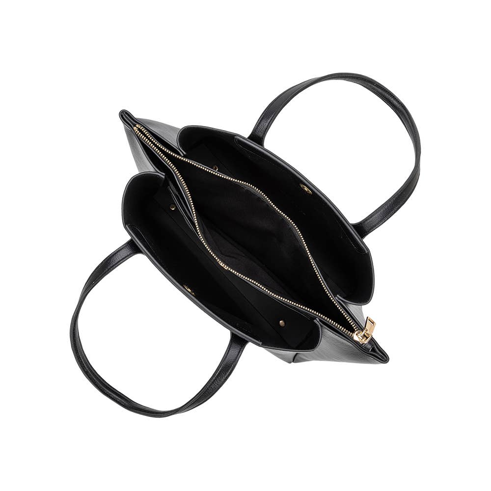 Georgina Black Recycled Vegan Shoulder Bag - Image 4