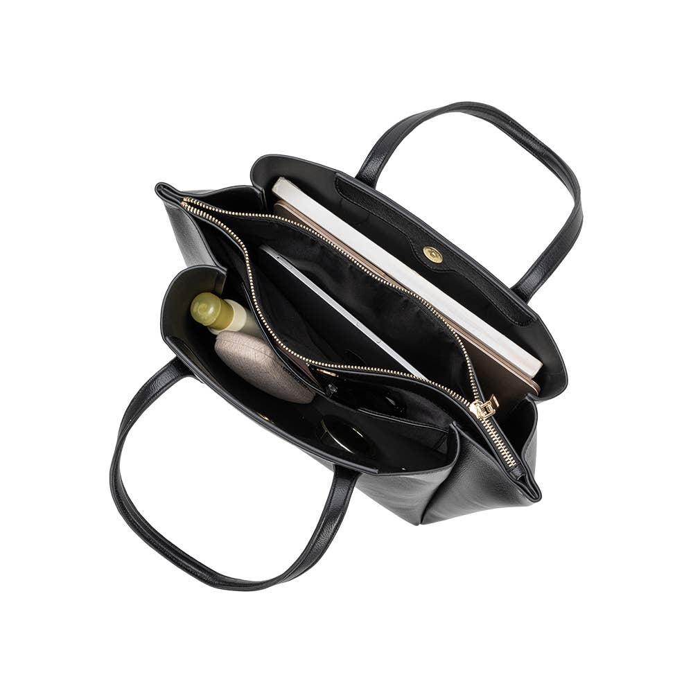 Georgina Black Recycled Vegan Shoulder Bag - Image 5