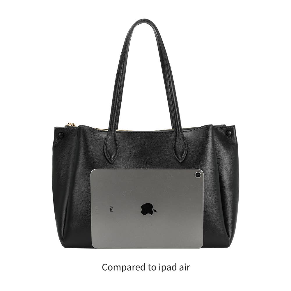 Georgina Black Recycled Vegan Shoulder Bag - Image 6