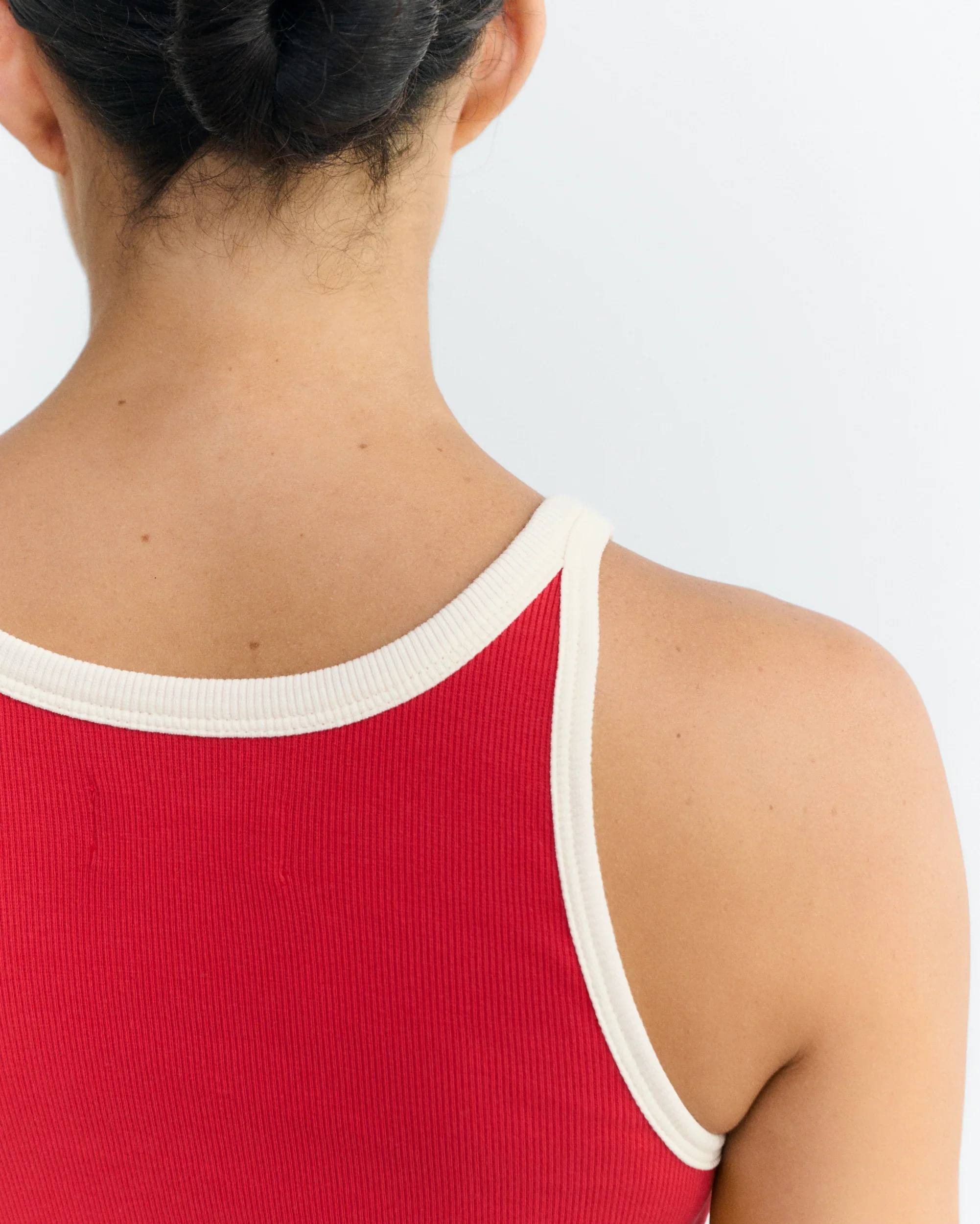 Harriet Tank Red w/ White | Thinking Mu - Image 3