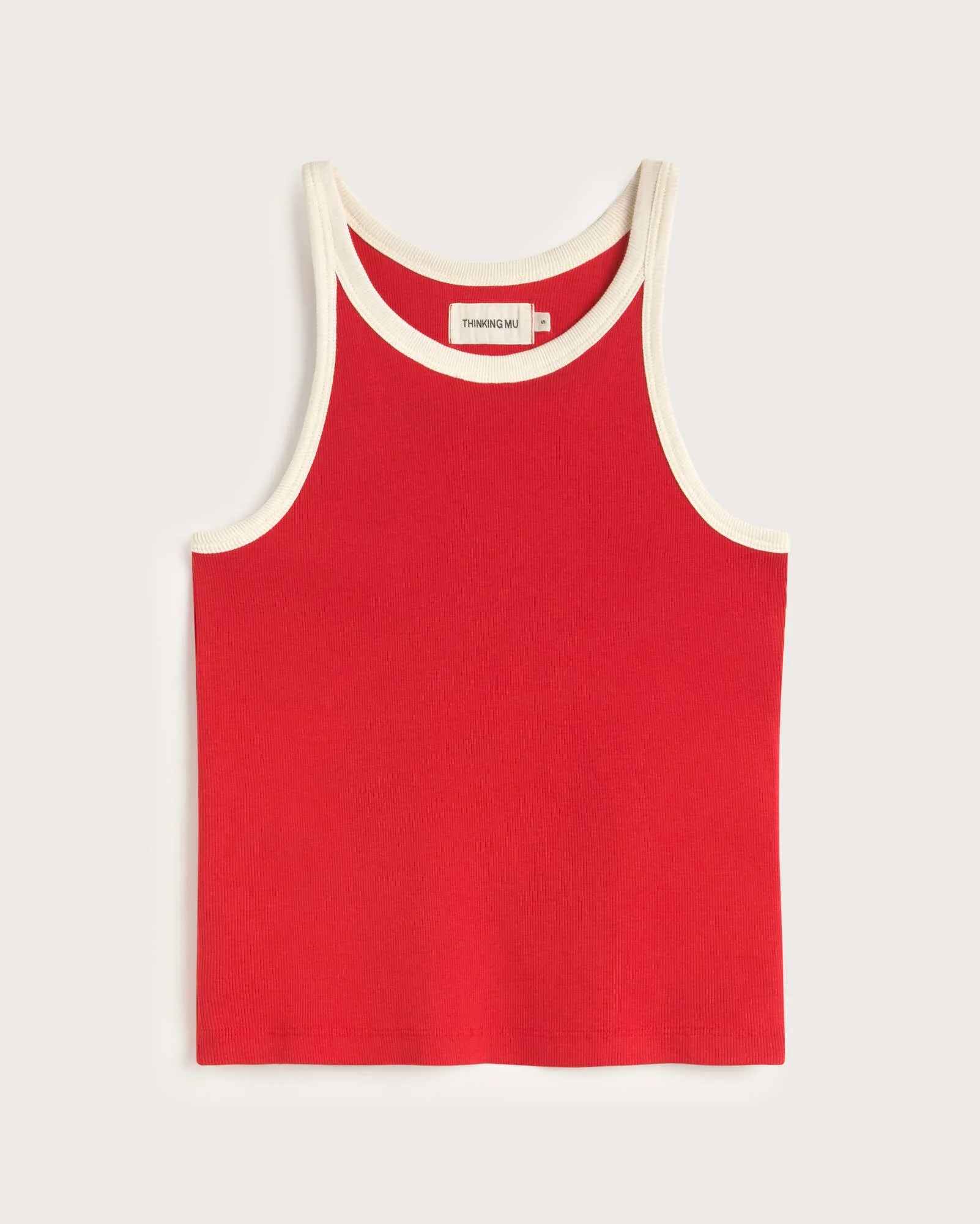 Harriet Tank Red w/ White | Thinking Mu - Image 7