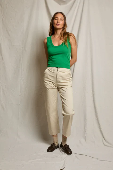 Khara Tank in Grass | Perfect White Tee