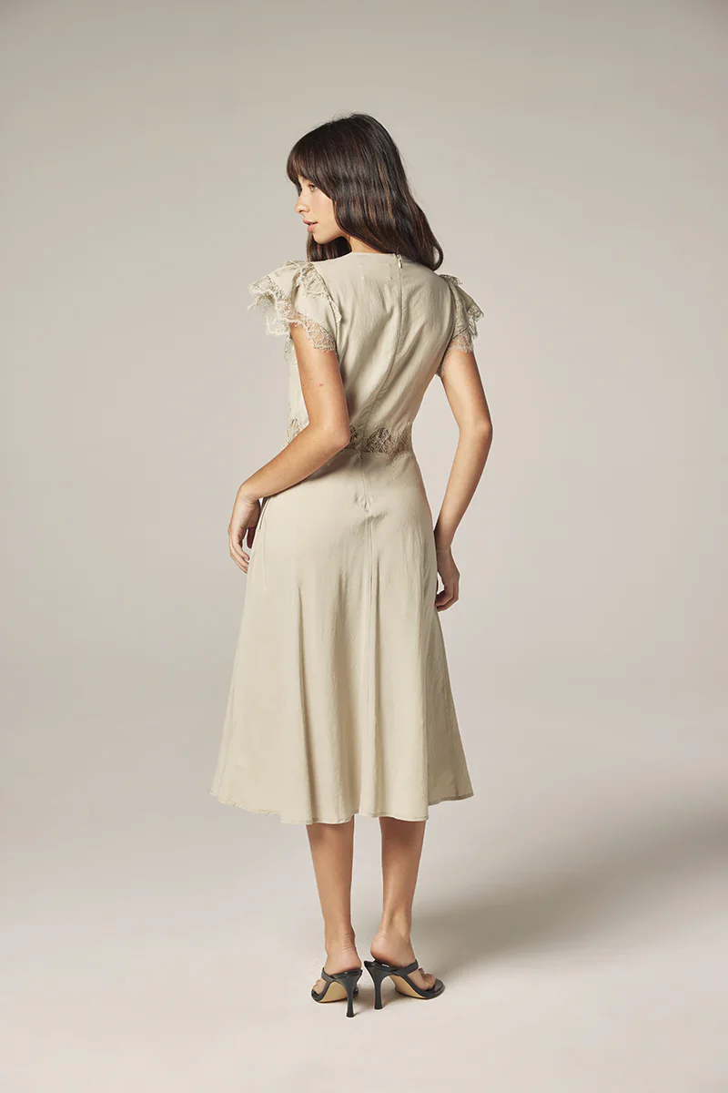 Lace Tencel Dress | Amente - Image 5