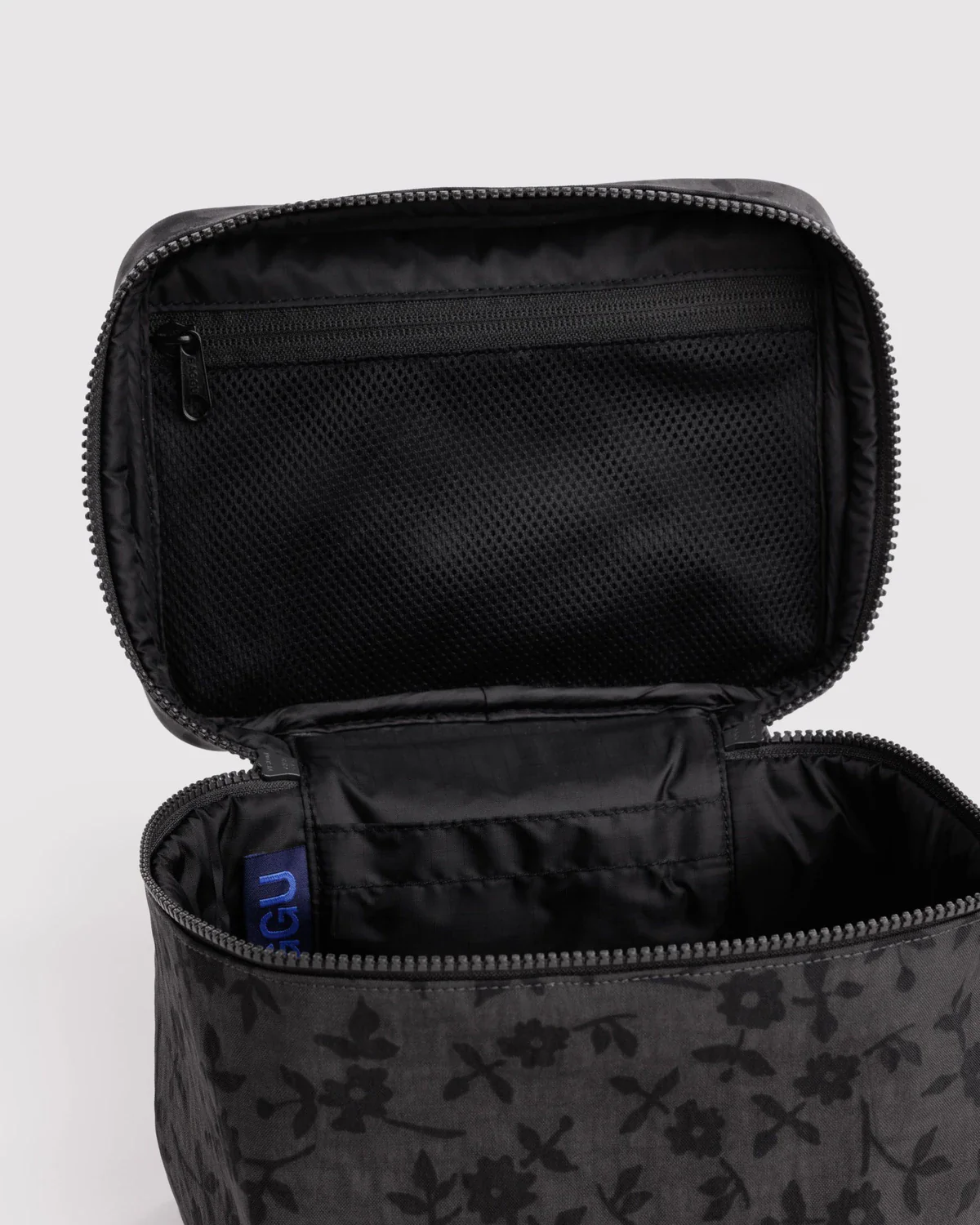 Large Cosmetic Charcoal Ditsy Floral | Baggu - Image 2