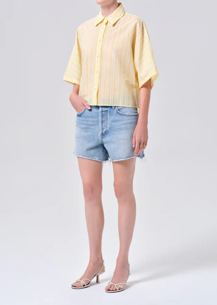 Merrin Shirt Wirrel Stripe Lemon Drop | Agolde - Image 5