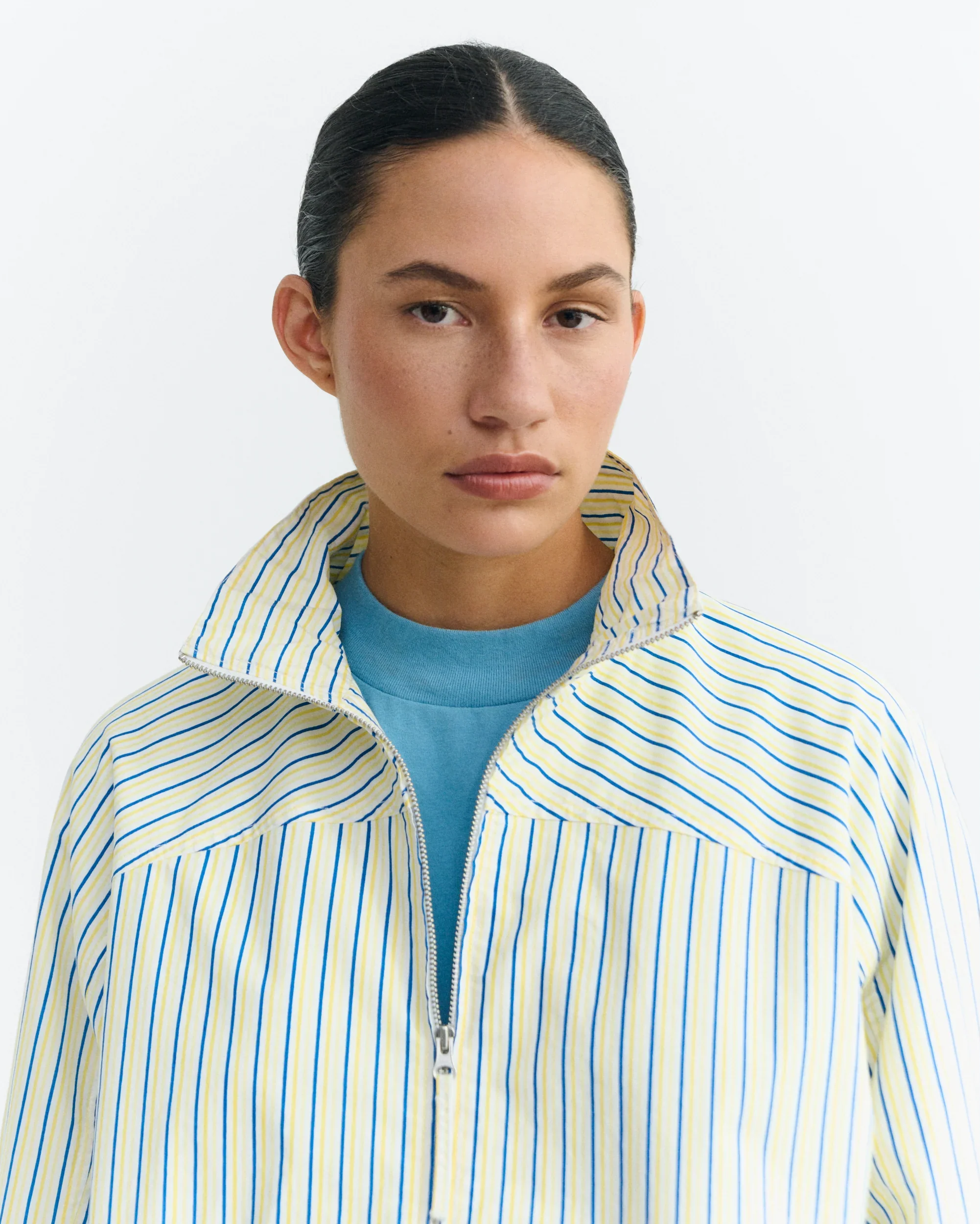 Monica Jacket in Yellow & Blue | Thinking Mu - Image 4