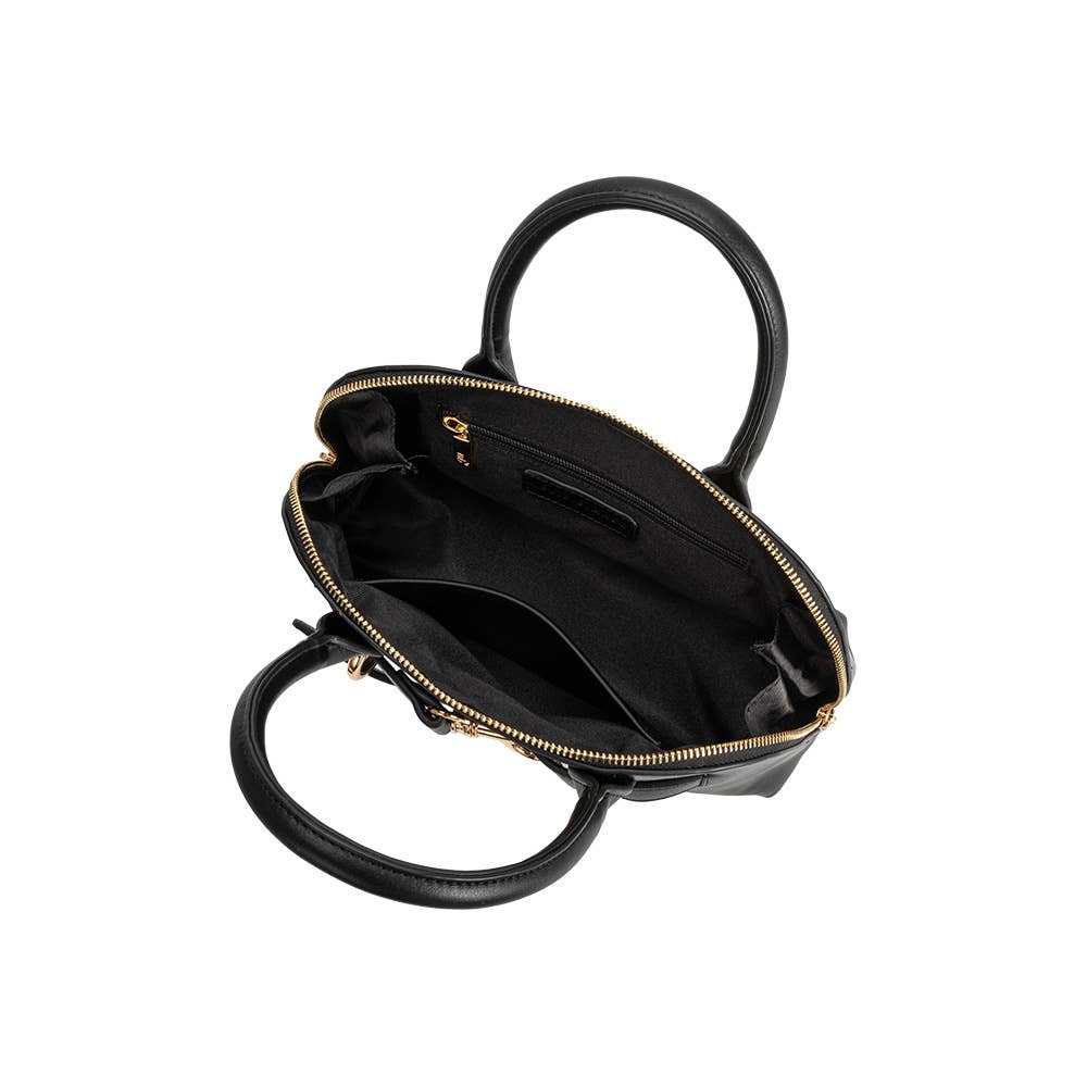 Rue Black Vegan Top Handle Bag - Image 4