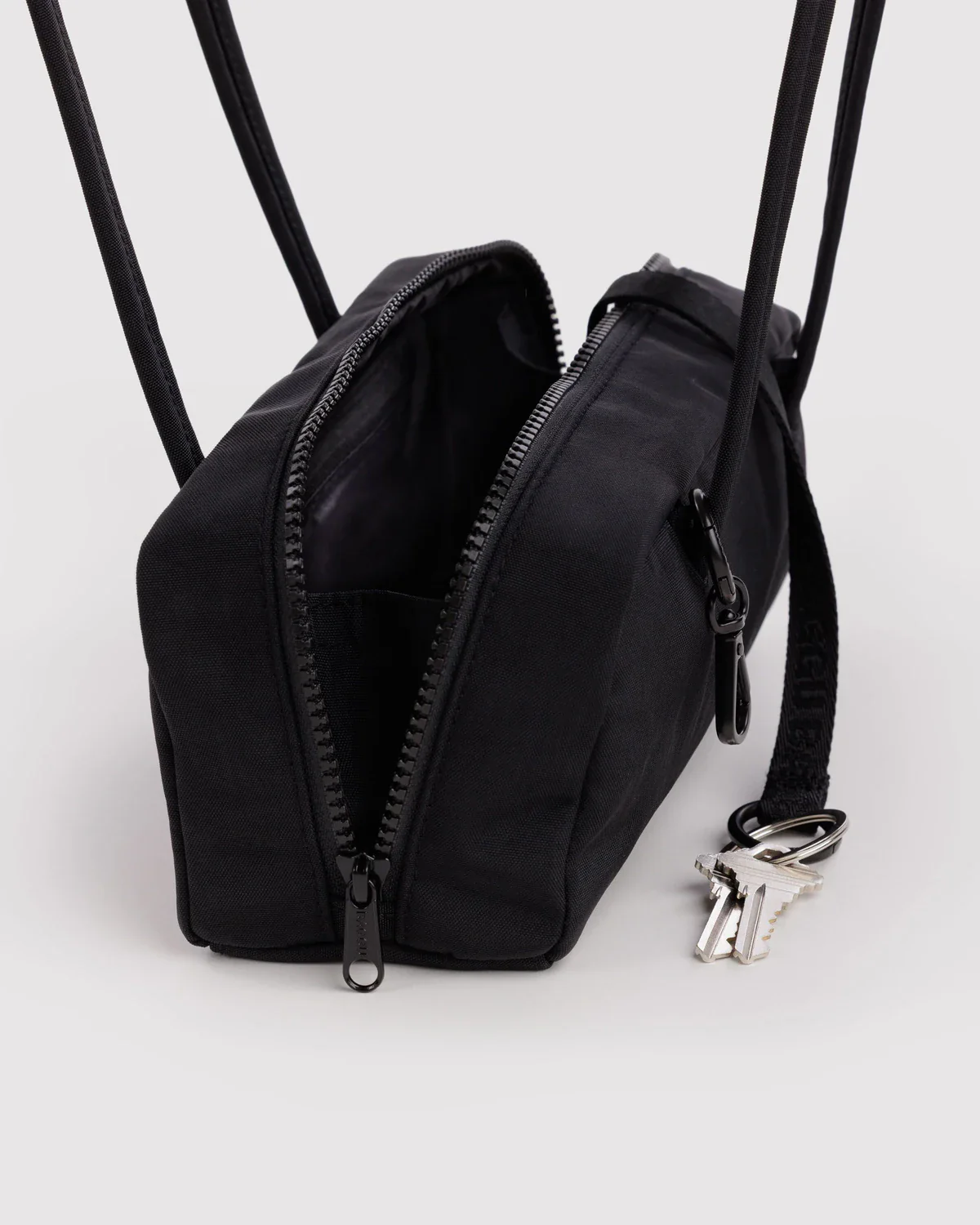 Small Nylon Shoulder Bag Black - Image 2
