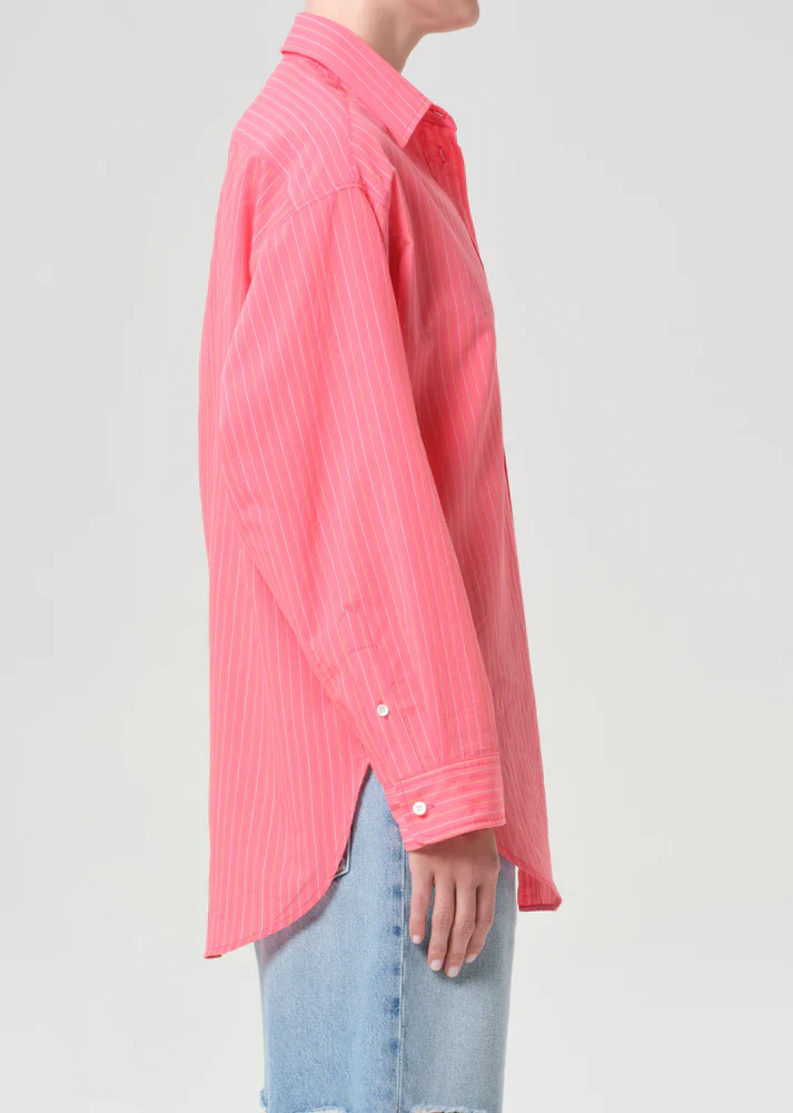 Sona Shirt in In Fontana Stripe Candy | Agolde - Image 2