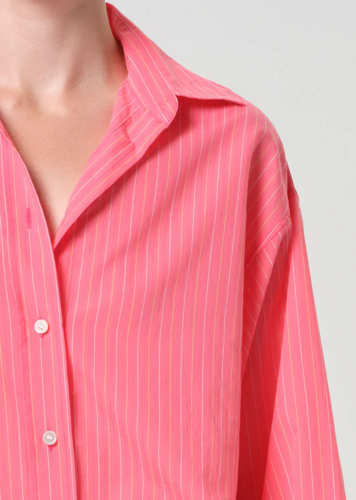 Sona Shirt in In Fontana Stripe Candy | Agolde - Image 3