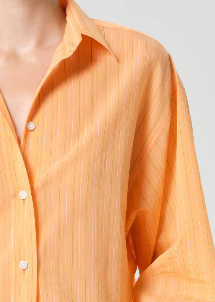 Sona Shirt In Fontana Stripe Orange Soda| Agolde