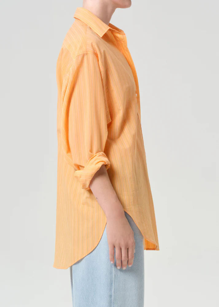 Sona Shirt In Fontana Stripe Orange Soda| Agolde - Image 4