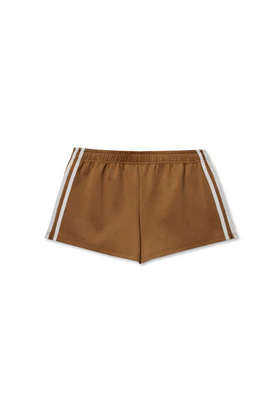Sport short with side stripe Mocha | Perfect White Tee - Image 5