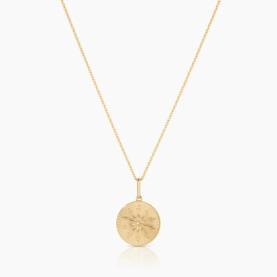 Sundial Coin Charm - 14k Charm Necklace | Thatch - Image 3