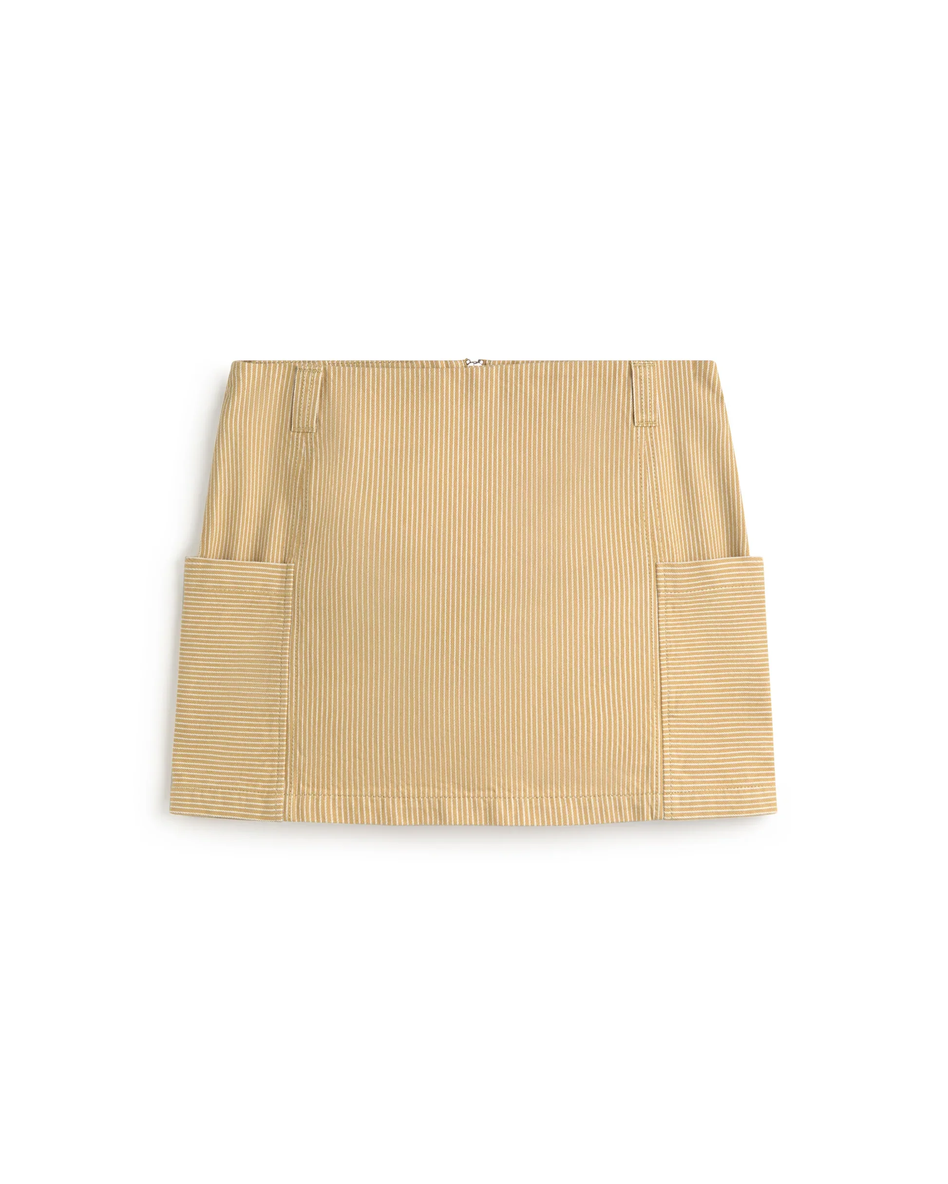 Tan Stripe Skirt | Thinking Mu - Image 3
