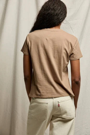 The Harley Tee in Mocha | Perfect White Tee - Image 3