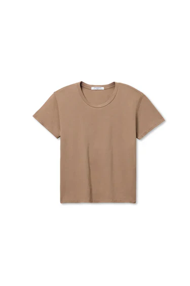 The Harley Tee in Mocha | Perfect White Tee - Image 4