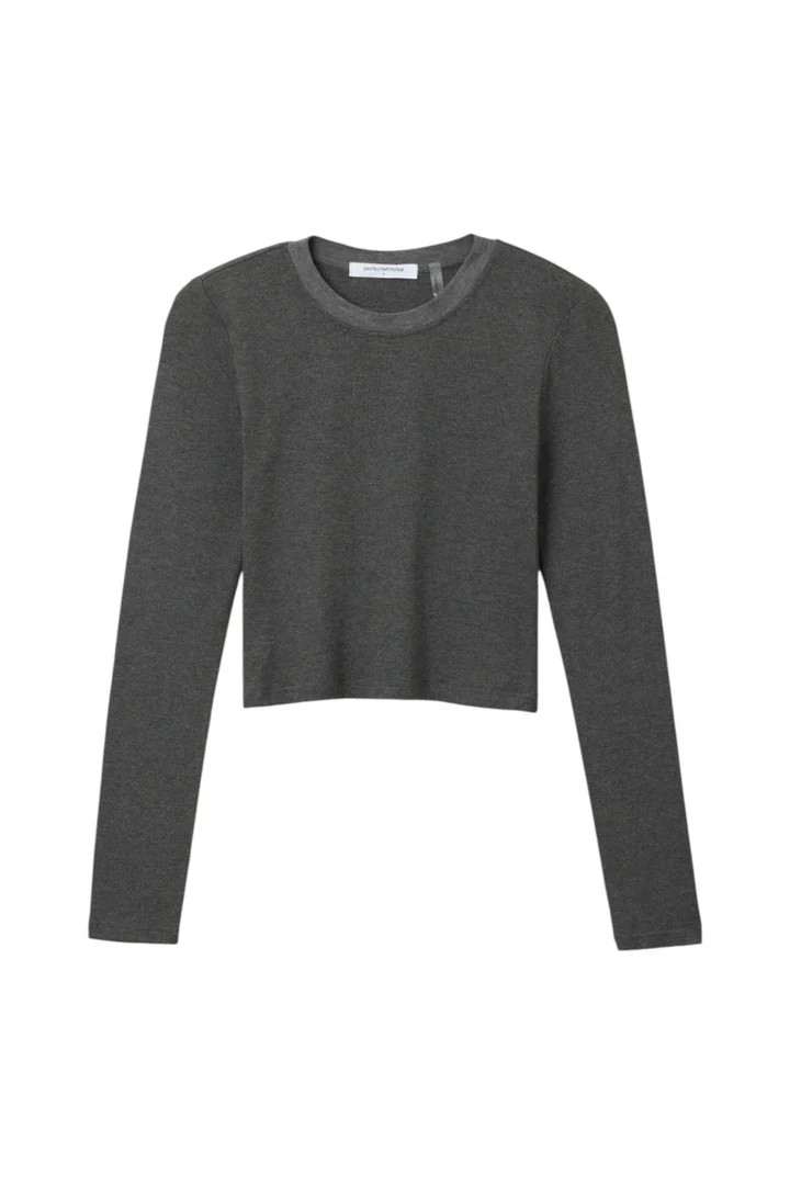 The Sienna lux rib top Charcoal | Perfectwhitetee - Image 4