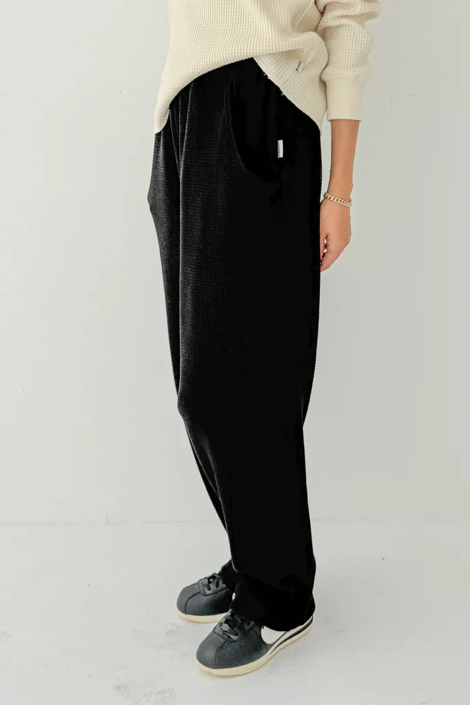Waffle Lo Pants -True Black | Le Bon Shoppe