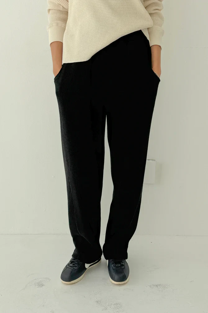 Waffle Lo Pants -True Black | Le Bon Shoppe - Image 2