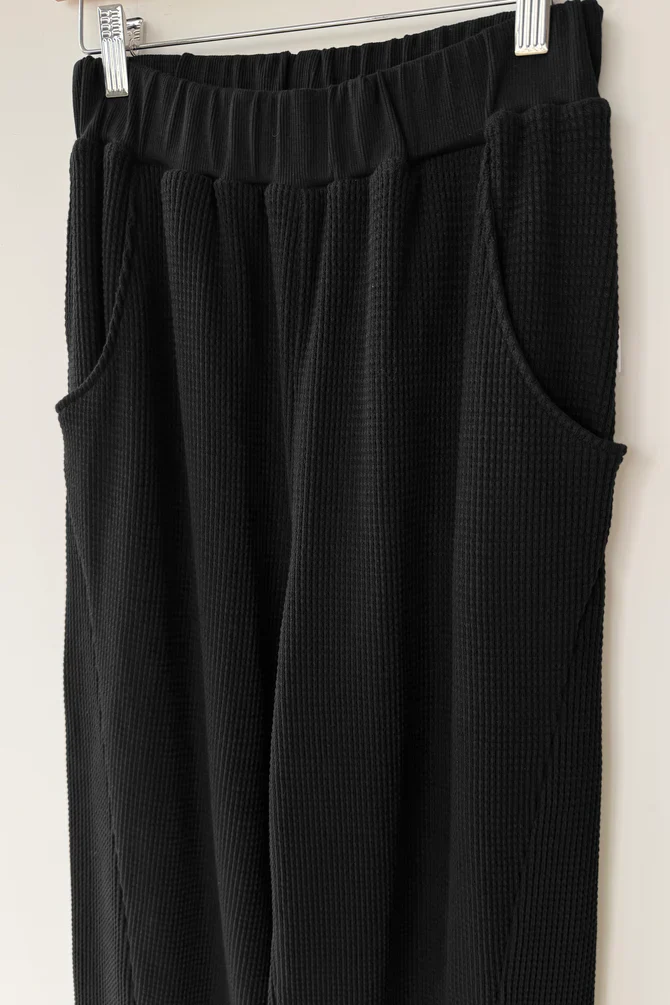 Waffle Lo Pants -True Black | Le Bon Shoppe - Image 4
