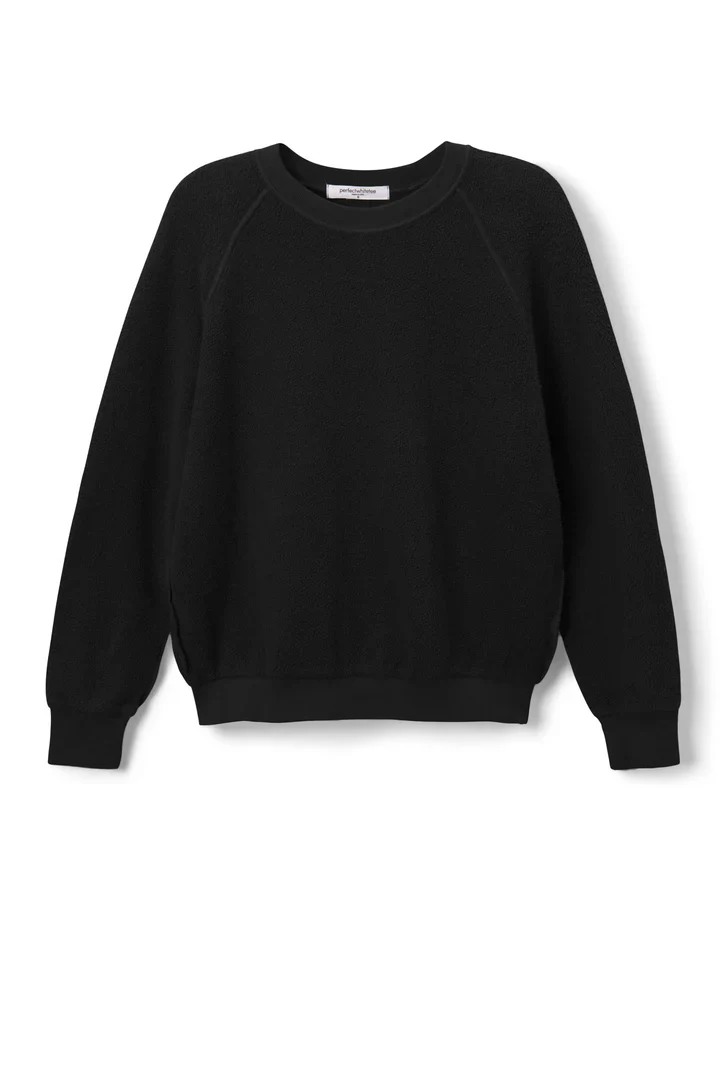 Ziggy Shrunken Crewneck True Black | perfectwhitetee - Image 4