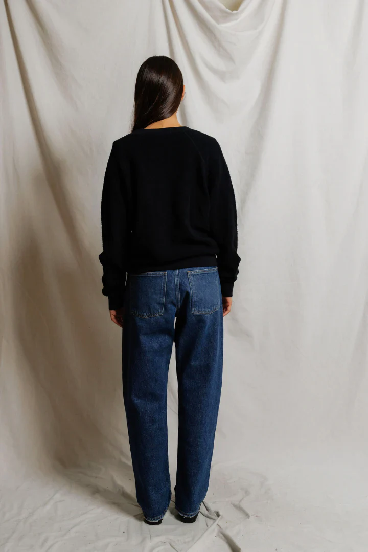 Zuri Reverse reverse fleece v neck sweatshirt | perfectwhitetee - Image 2